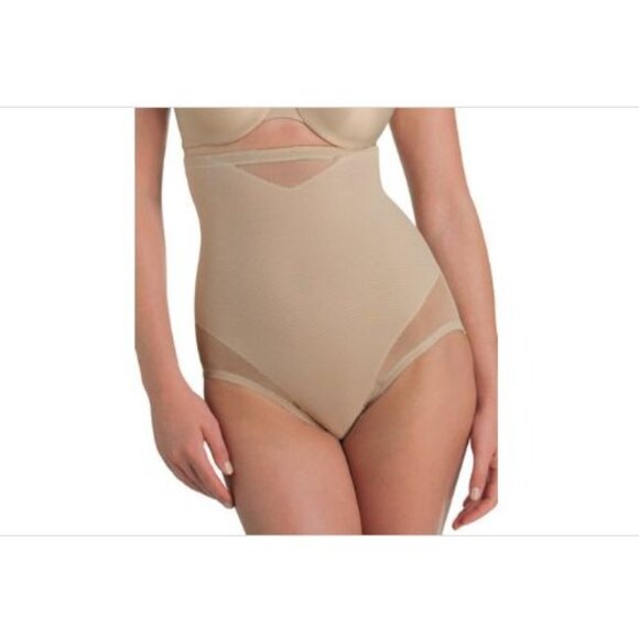 Miraclesuit Women's BUNDLE Shape with an Edge Hi-Waist Brief Black/Nude Size S - Picture 2 of 13